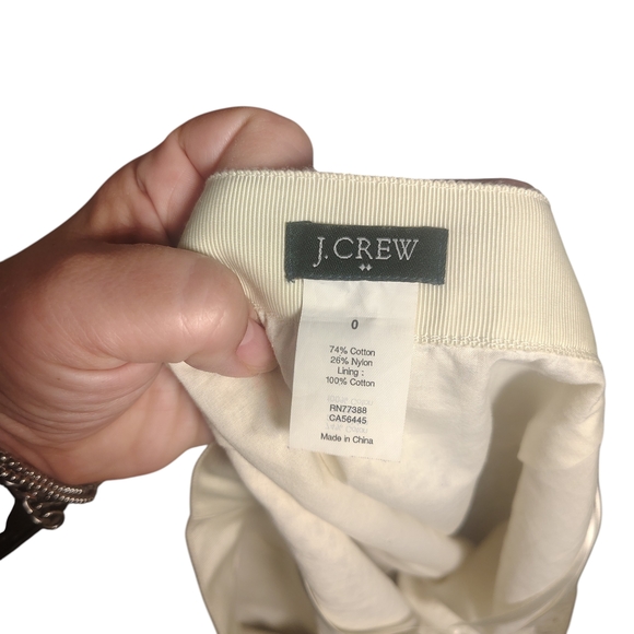 J. Crew Lace Pencil Skirt Cream Size 0 - Picture 2 of 6